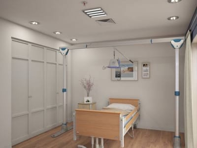 2 post lift Arjo Easy Track FS — used patient lift